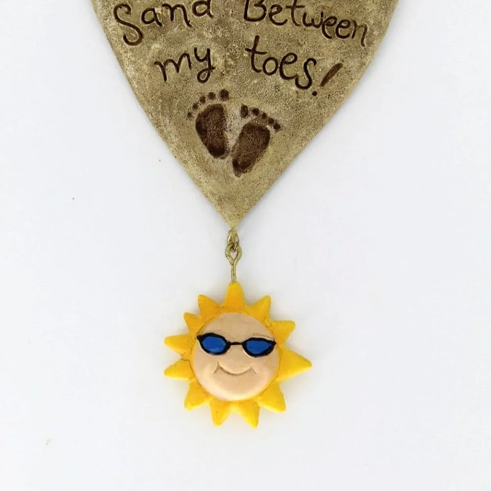 Happiness Is Sand Between My Toes Heart Shaped Christmas Ornament Kurt S Adler